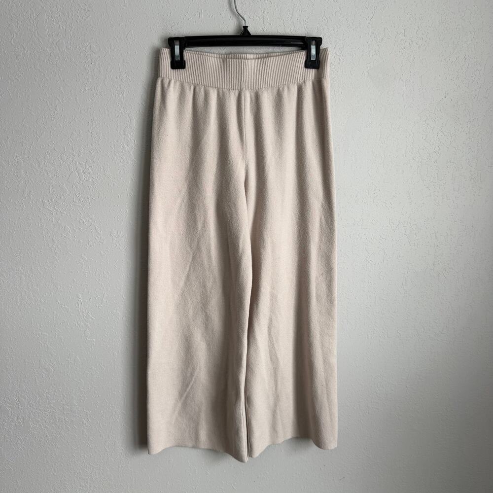 Sioni Cream Wide Leg Pull On Casual Lounge Pants Womens S Soft Cozy Loungewear